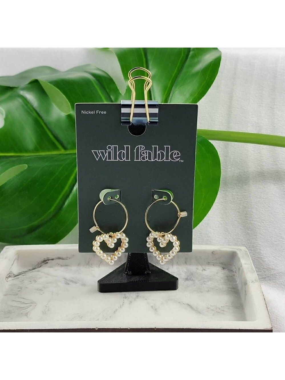 Wild Fable Hoop Earrings with Hearts